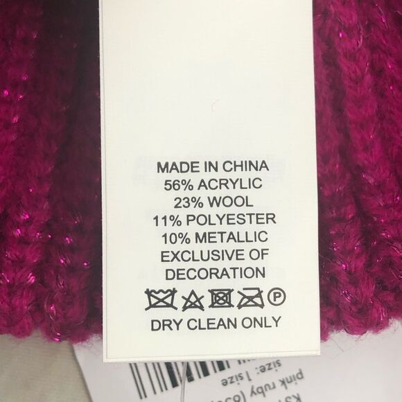 NWT Kate Spade Pink Bow Beanie